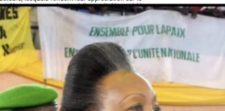 L'ancienne Présidente de transition Madame Catherine Samba-Panza lors de la campagne de paix à Bangui