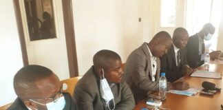 Conférence de presse des jeunes de l'opposition démocratique à Bangui le 25 janvier 2022