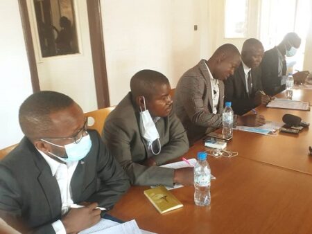 Conférence de presse des jeunes de l'opposition démocratique à Bangui le 25 janvier 2022