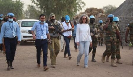 La Représentante spéciale adjointe du Secrétaire général des Nations Unies et Coordinatrice humanitaire pour la Centrafrique, Denise Brown, a séjourné du 27 au 28 janvier 2022 dans la préfecture de la Vakaga