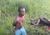 Un homme capturé par les mercenaires russes et les soldats FACA dans le village Aïgbado, au nord-Est de dBria