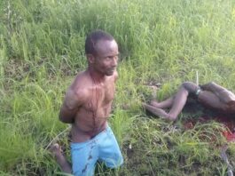Un homme capturé par les mercenaires russes et les soldats FACA dans le village Aïgbado, au nord-Est de dBria