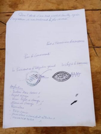 lettre de la communauté de Sam-Ouandja à la communauté internationale sur la mort du général Zakaria Damane