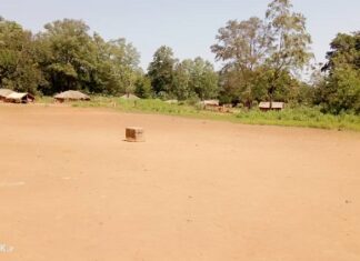 Village Yangou - Mango, situé à 18 Kilomètres de Bria sur axe Ippy, dans la préfecture de la Haute-Kotto, au centre nord-Est de la République centrafricaine. Photo CNC / Moïse Banafio