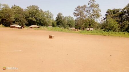 Village Yangou - Mango, situé à 18 Kilomètres de Bria sur axe Ippy, dans la préfecture de la Haute-Kotto, au centre nord-Est de la République centrafricaine. Photo CNC / Moïse Banafio