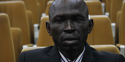 Maxime Mokome lors de la signature de l'accord de paix à Bangui, le 6 février 2019. CopyrightCGT
