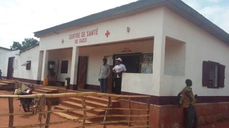 Centre de santé de Gadzi, dans la préfecture de Mambéré-Kadéi, à l'ouest de la République centrafricaine. Ici, filmée le 10 avril 2022. CopyrightCNC