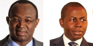 De gauche à droite, l'opposant Anicet Georges Dologuélé et l'opposant Crépin Mboli Goumba
