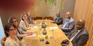 Le Président centrafricain Faustin Archange Touadera reçu par des cadres de l'Union européenne à Bruxelle, en Belgique