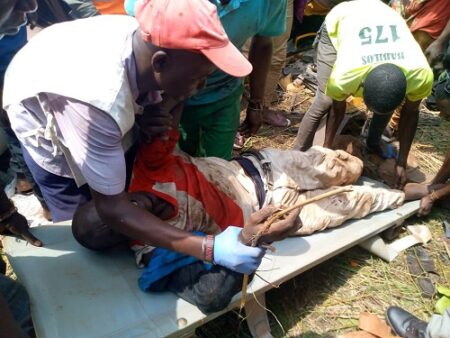 Un des blessés de l'accident du camion à Boali Kassango