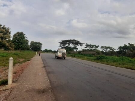 Paysage de la route entre Baoro et Bouar