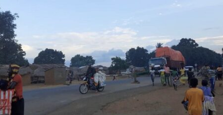 Wantiguira, entrée de la ville de Bouar, dans la Nana-Mambéré. CopyrightCNC
