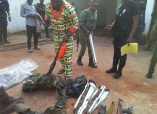 Lors de l'opération d'arrestation de lieutenant Steve Yambété au quartier Cité Jean 23 à Bangui dans le quatrième arrondissement de Bangui