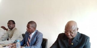 Les leaders du BRDC lors de leur conférence de presse le 22 novembre 2022 à Bangui
