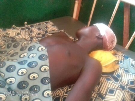 L'une des deux victimes de Bania à l'hôpital de Berberati. copyrightCNC