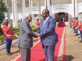 Le Premier ministre du Portugal Antonio COSTA reçu par le Président centrafricain Faustin Archange Touadera au palais de la renaissance à Bangui, le vendredi 3 février 2023. CopyrightLarenaissance