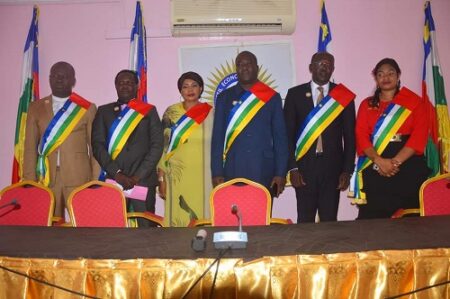 Les membres du bureau du conseil économique et social de la République centrafricaine