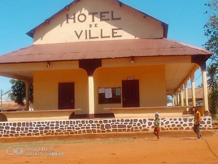 La Mairie de Berberati, chef-lieu de la préfecture de la Mambéré-Kadéi, à l'ouest de la République centrafricaine. CopyrightCNC