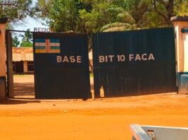 La base du BIT 10 des Forces armées centrafricaines (FACA) à Berberati copyrights CNC