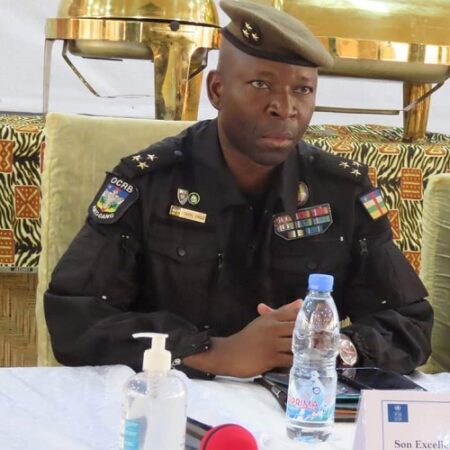 Le général de la police centrafricaine, Bienvenu Zokoué DG de la police nationale