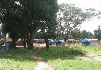 Les abris des déplacés internes de Bocaranga