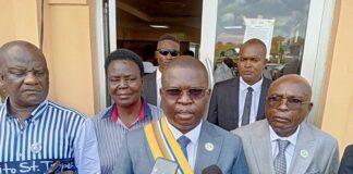 Honorable Évariste Ngamana, désigné président en exercice du Parlement de la CEMAC lors de son retour à Bangui