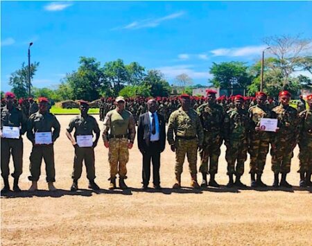 Cérémonie de sortie des soldats FACA à Berongo en juin 2023