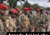 Une dizaine des rebelles de l'UPC à Mboki, située à 60 kilomètres de Obo, dans la préfecture du Haut-Mbomou, au sud-ouest de la République centrafricaine.
