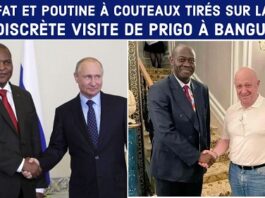 Faustin Archange Touadera et Vladimir Poutine à couteaux tirés suite à la discrète visite d’Evguéni Prigojine à Bangui