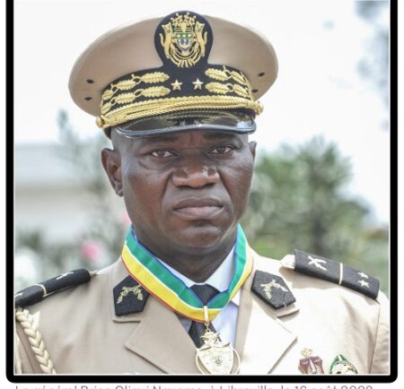 Le général Brice Oligui Nguema, à Libreville, le 16 août 2023