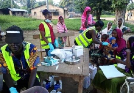 L'équipe de vaccination de l'ONG ALIMA à Mboki. CopyrightCNC