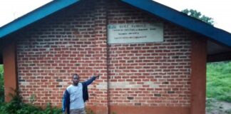 L'école construite en 2022 par l'ONG Coopy à Bambouti