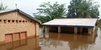 Inondation dans le VILLAGE DE MAFOUNGA, DANS LA LOCALITÉ DE MOBAYEdans la localité de Mobaye