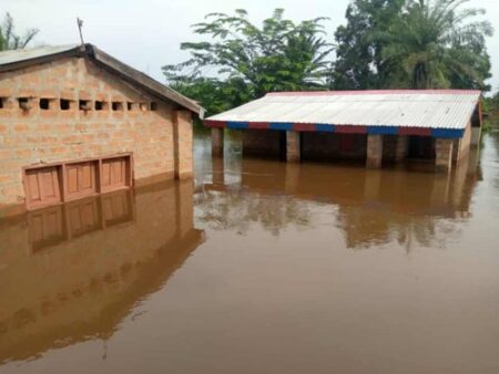Inondation dans le VILLAGE DE MAFOUNGA, DANS LA LOCALITÉ DE MOBAYEdans la localité de Mobaye