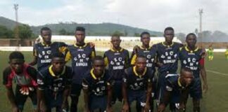 Les joueurs du TP USCA de Bangui