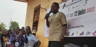 Lucien Dambalé, le conteur centrafricain au Festival international des contes et de l’oralité en 2023 à Bangui