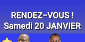 Affiche manifestation à Paris pour le 20 janvier 2024