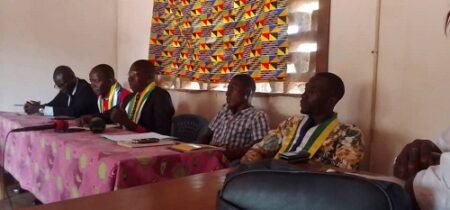 Conférence de presse de l'Observatoire pour la Gouvernance Démocratique Nguimalé à Bangui, le 30 janvier 2024