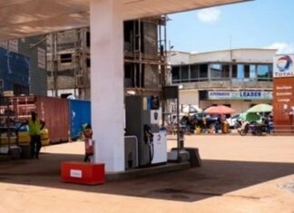 station service de TOTAL Énergie à Bangui, centre-