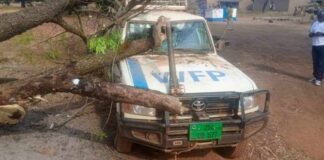 un véhicule du PAM en revenant de Bouca, s'est accidenté au village zéré, 26 kilomètres de Bossangoa, dans la préfecture de l'Ouham. Un arbre s'est renversé sur le véhicule, causant des dégâts matériels et humain.