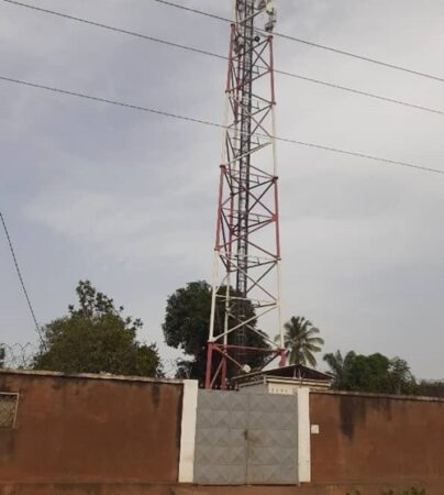 Antenne de téléphonie mobile dans le 4ème arrondissement de Bangui, Central African Republic