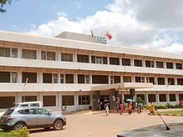 Le batiment de l'hôpital de l"Amitié de Bangui