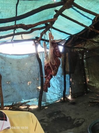 Zone d'abattage du bovin des agriculteur de Bolio par les soldats FACA