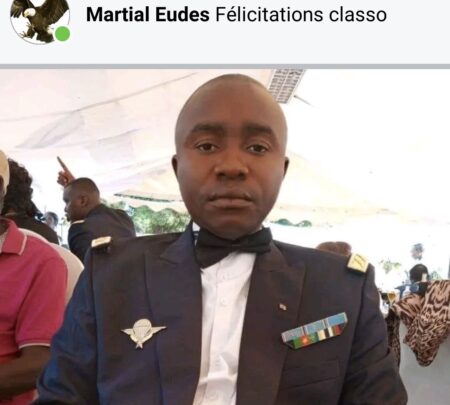 Le désormais lieutenant Koé, ancien chef du bataillon parachutiste de l'armée centrafricaine