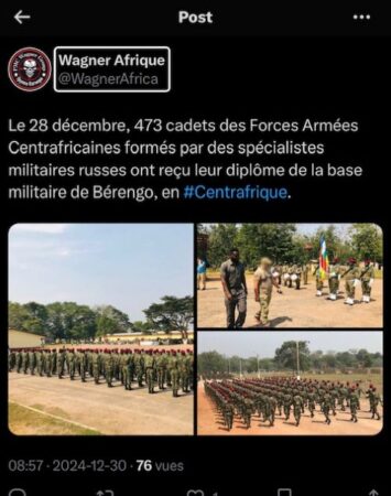 Touadéra en plein délire : les photos parlent, Wagner est bien là en Centrafrique et il forme nos militaires