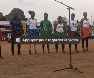 Sur le terrain du lycée d'État des rapides dans le septième arrondissement, notamment dans le quartier Ouango, le 10 mai dernier, lors de la festivité pour le soutien au troisième mandat de Touadera