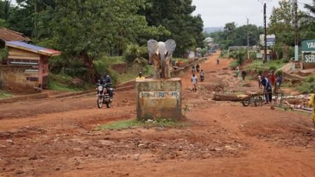 Rondpoint Doli à 5 km de Berberati, dans la préfecture de la Mambéré-Kadéi, en Centrafrique