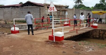 Le pont de Kokoro, dans le 3ème arrondissement de Bangui, réhabilité par la Minusca. Photo Minusca