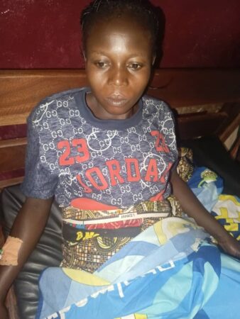La victime des gendarmes à Zawa, dans la commune de Guézéli, Yaloké2, Ombella-Mpoko, à l'hôpital
