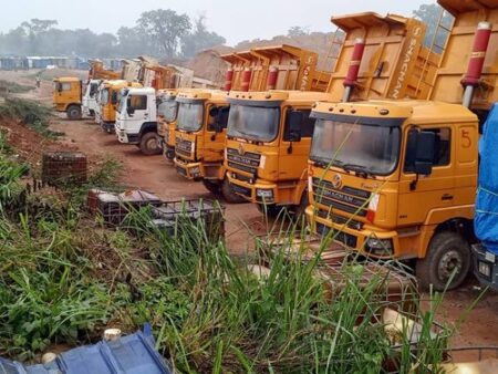 Sur le chantier minier chinois de Rondi, dans la sous-préfecture de Abba dans la Nana-Mambéré